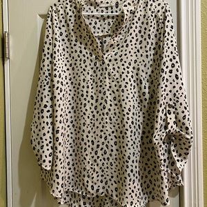 Animal print blouse, size 2XL